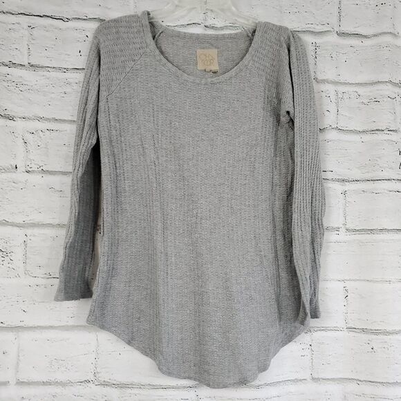 Chaser long sleeve raw hem thermal gray - Picture 4 of 6